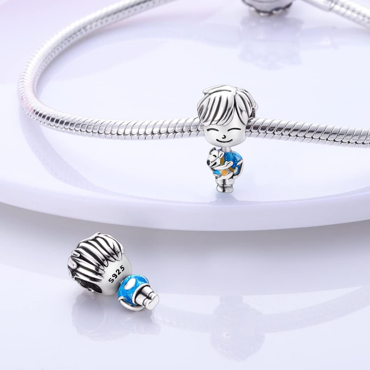 Boy with Dog Charm