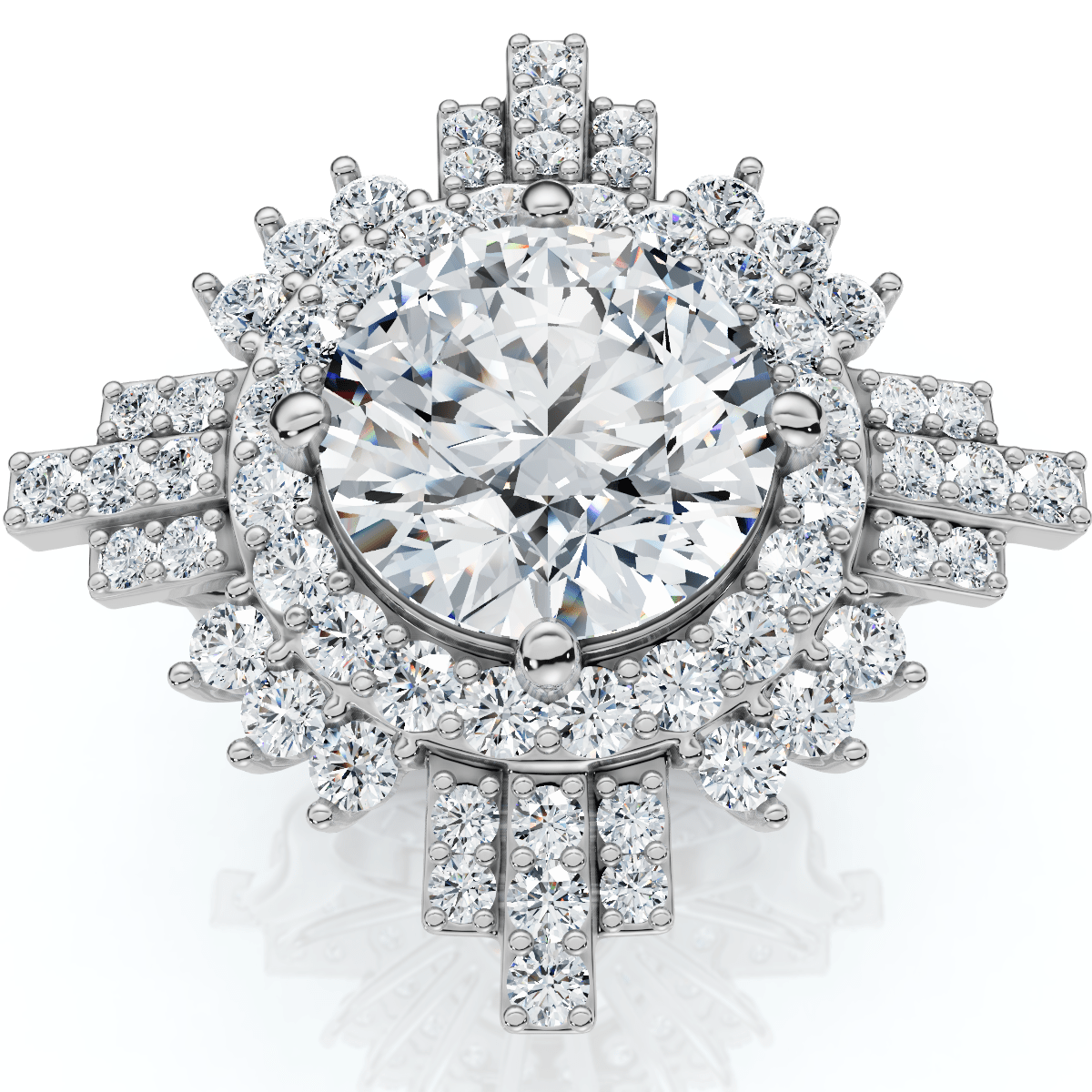 Certified 2.50 - 6.50Ct Diamond Hailee Engagement Ring 14k Gold Lab Grown