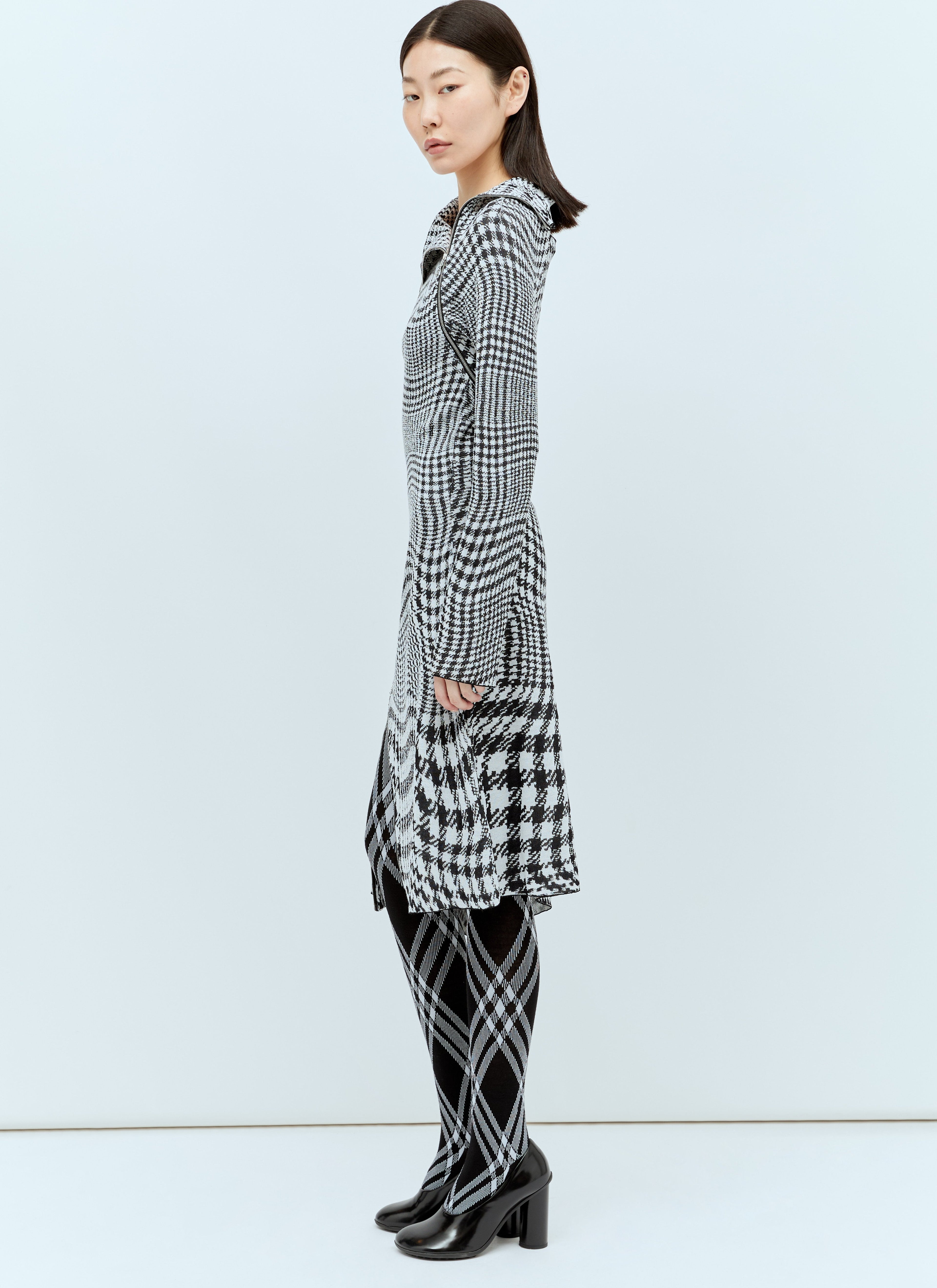 Burberry Women Warped Houdstooth Midi Dress