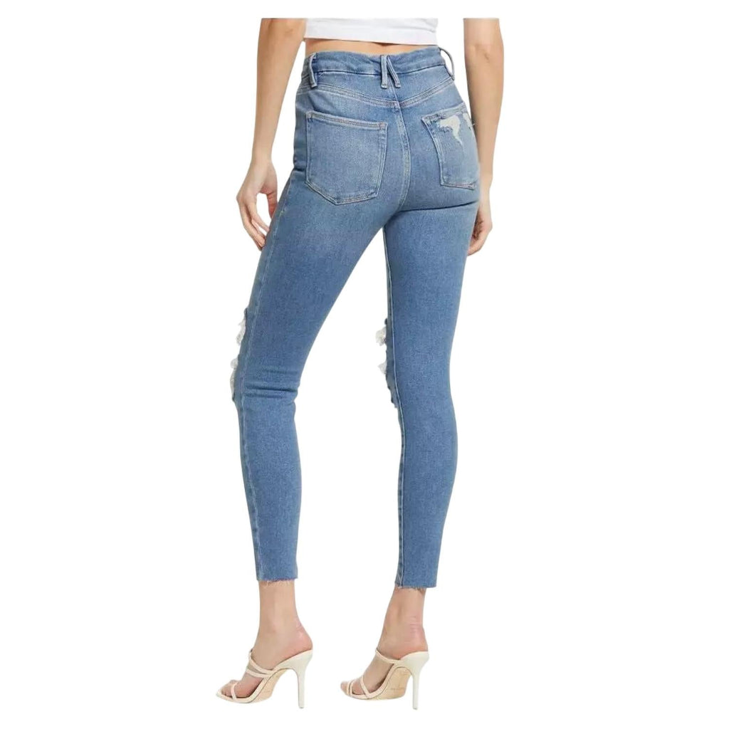 Women's Good Waist Jeans In Indigo