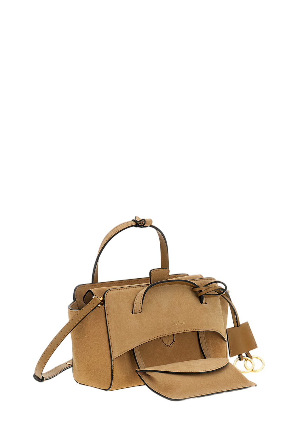 Light Brown Flap S Suede Crossbody Bag