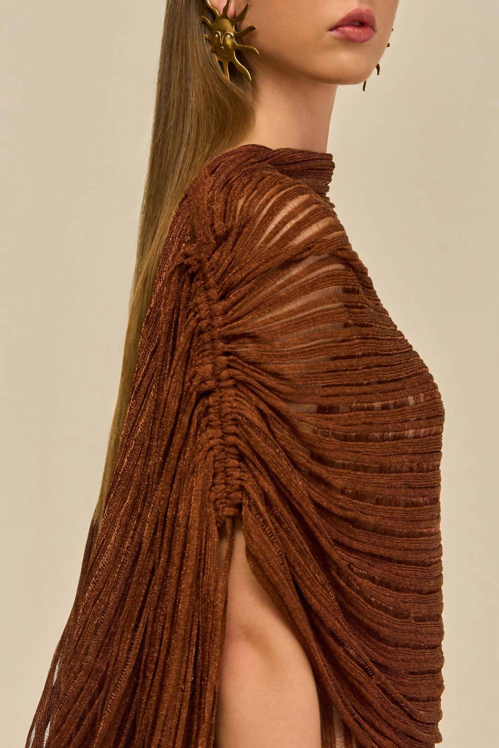 Kaya Knit Dress In Saddle