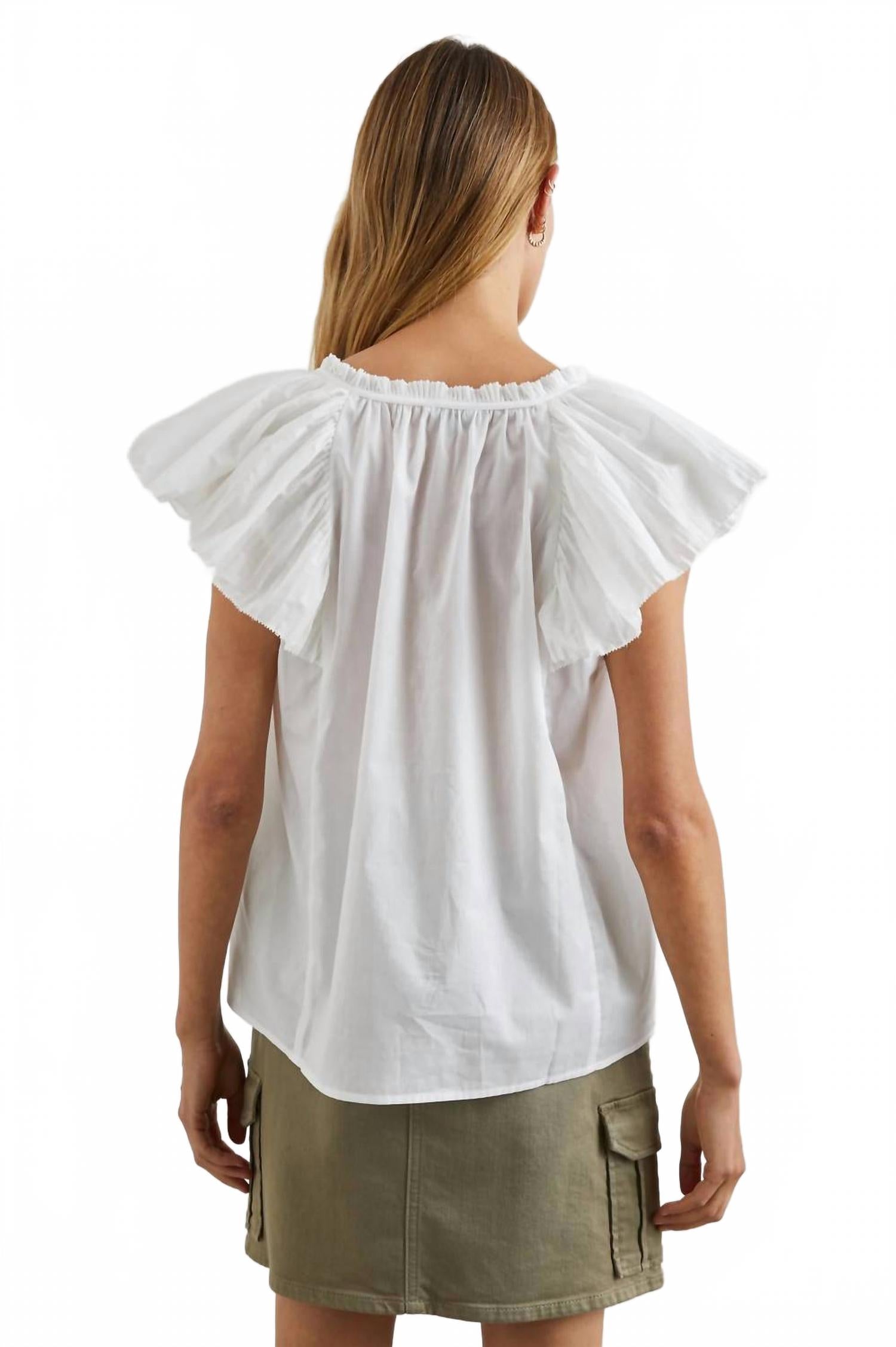 Karysa V-Neck Top In White