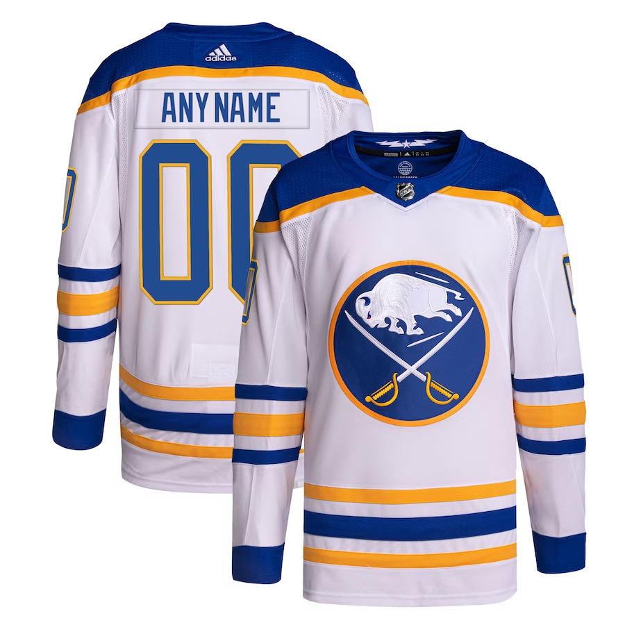 Men's Buffalo Sabres White Custom Player jersey