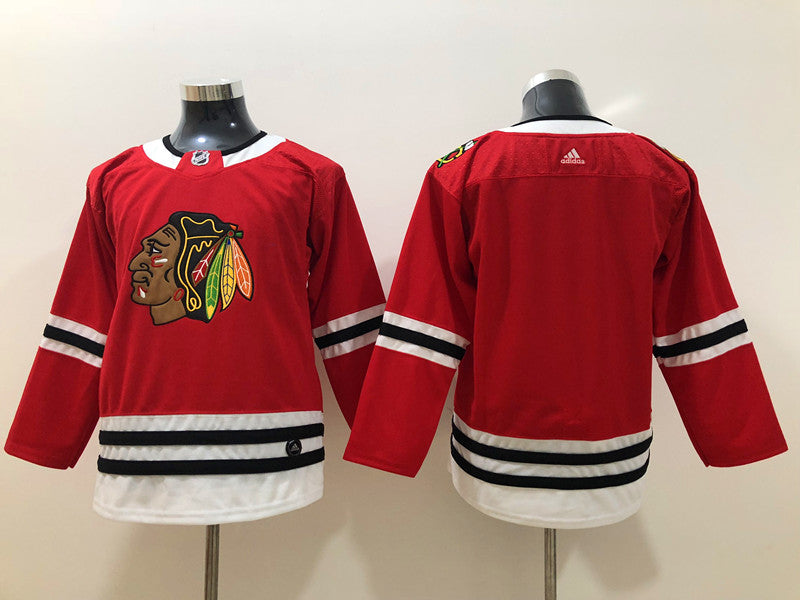 Men's Chicago Blackhawks Red Home Primegreen Authentic Blank jersey