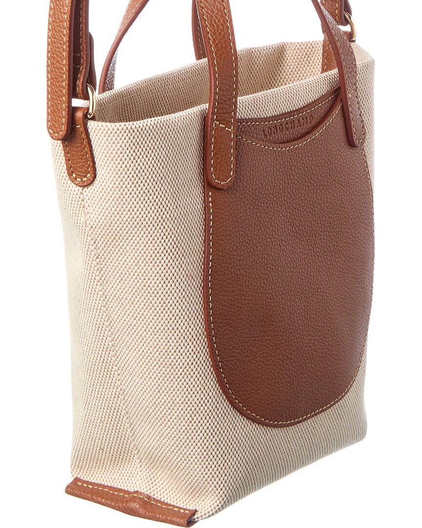 Longchamp Epure Canvas & Leather Crossbody