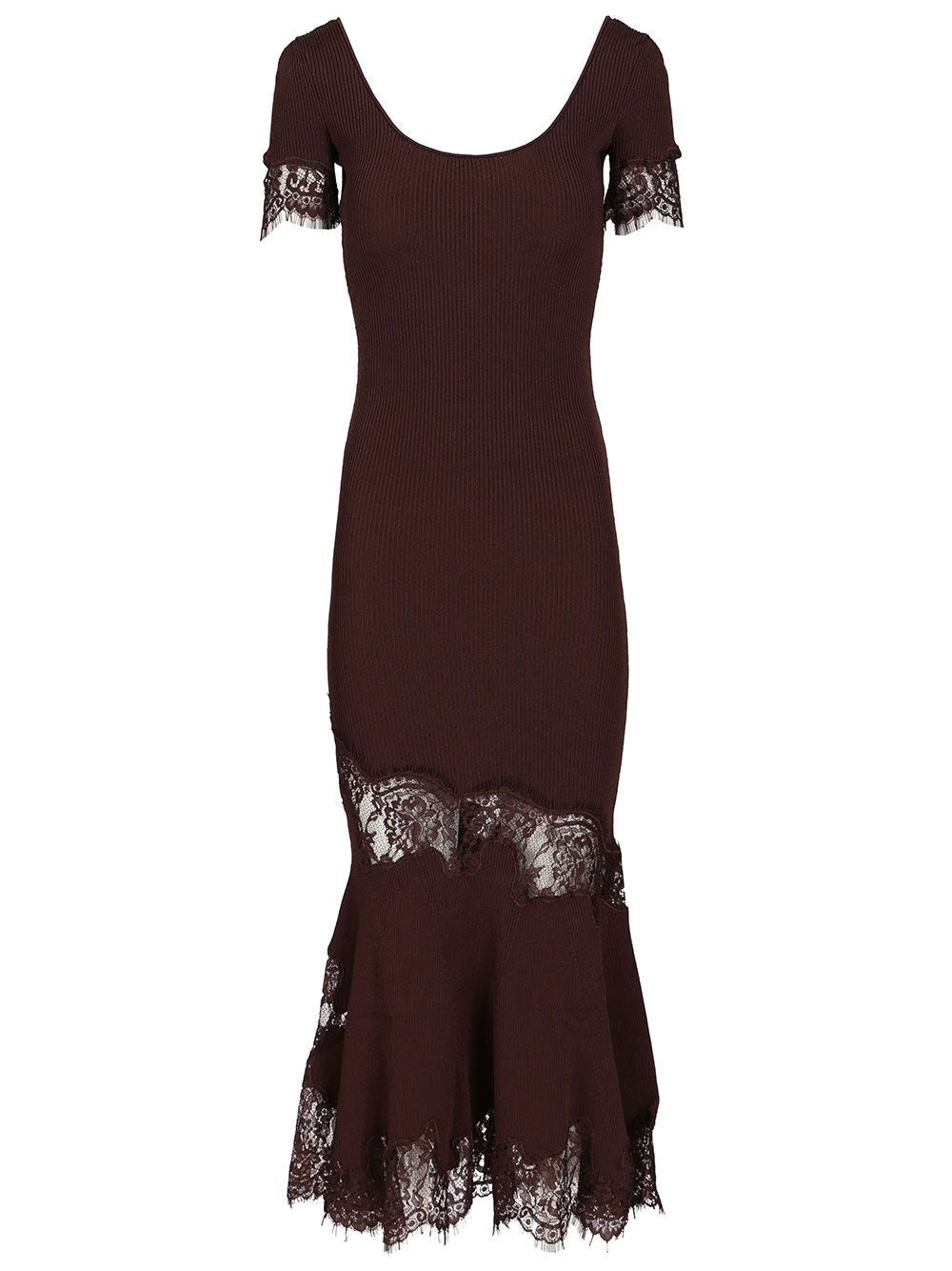 Self-Portrait Women Ribbed Midi Dress