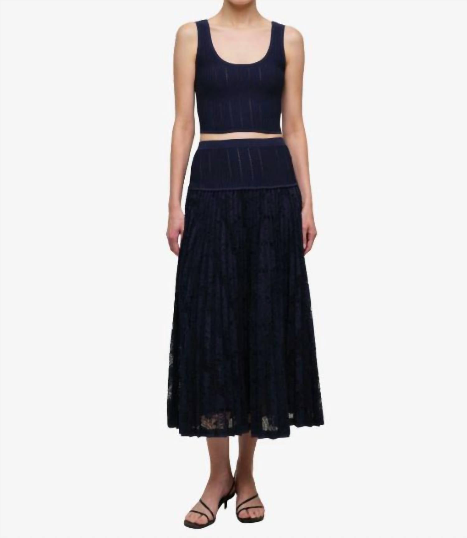 Rylan Knit Tank Top In Midnight