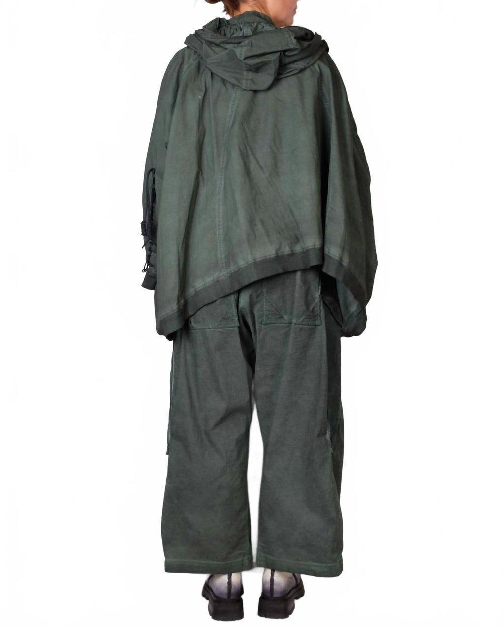 Dip Wide Leg Trousers In Pine Cloud