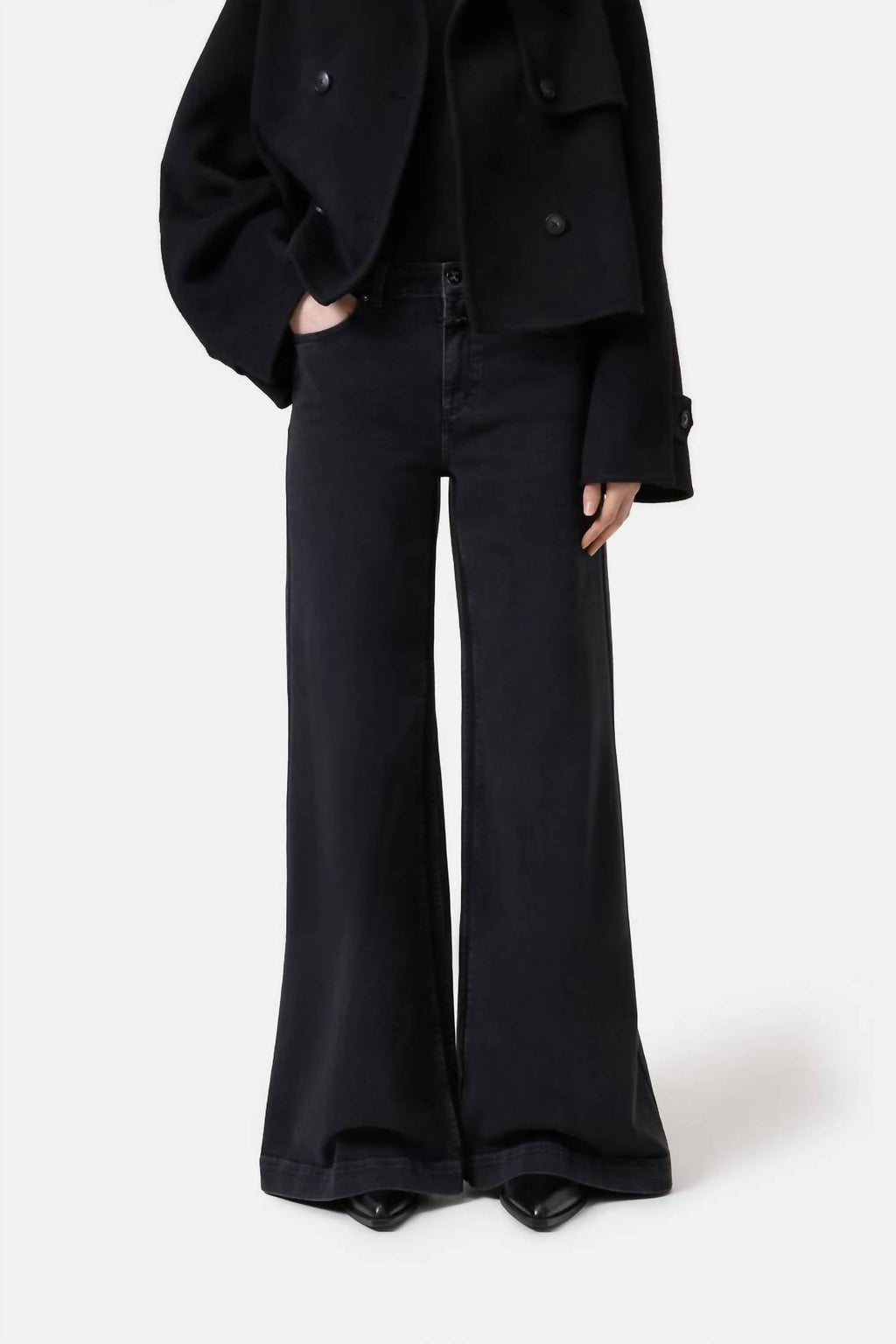 Glow Up Wide Leg Pant In Black