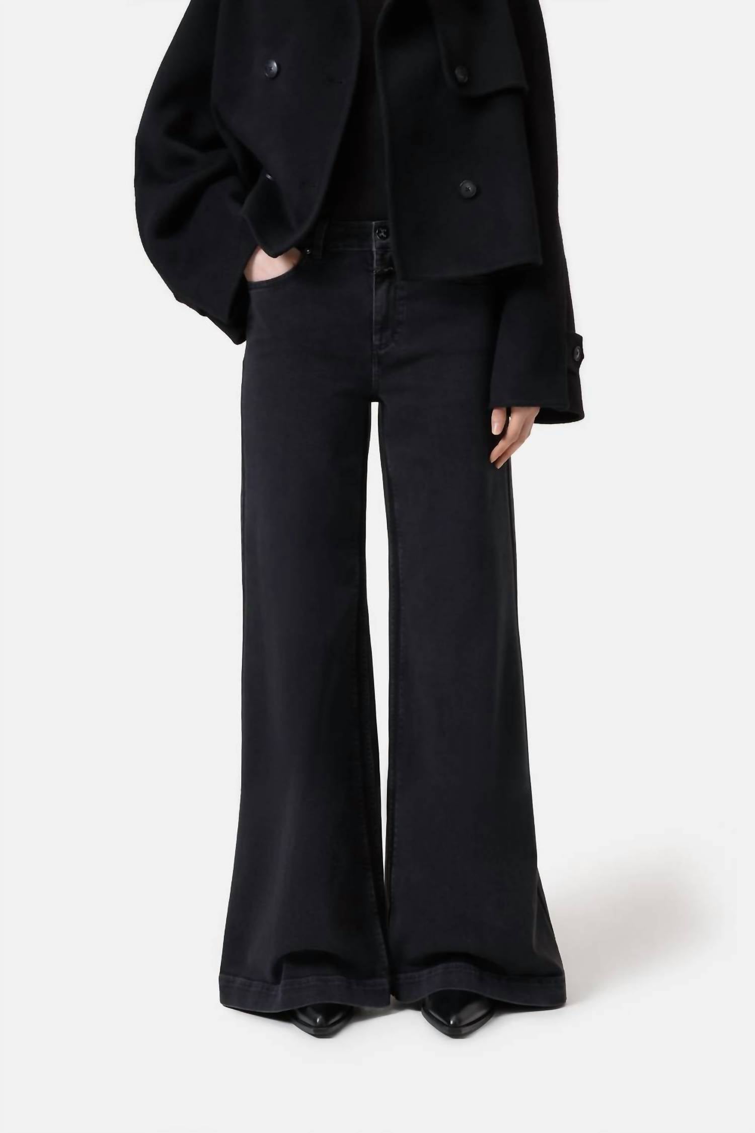 Glow Up Wide Leg Pant In Black