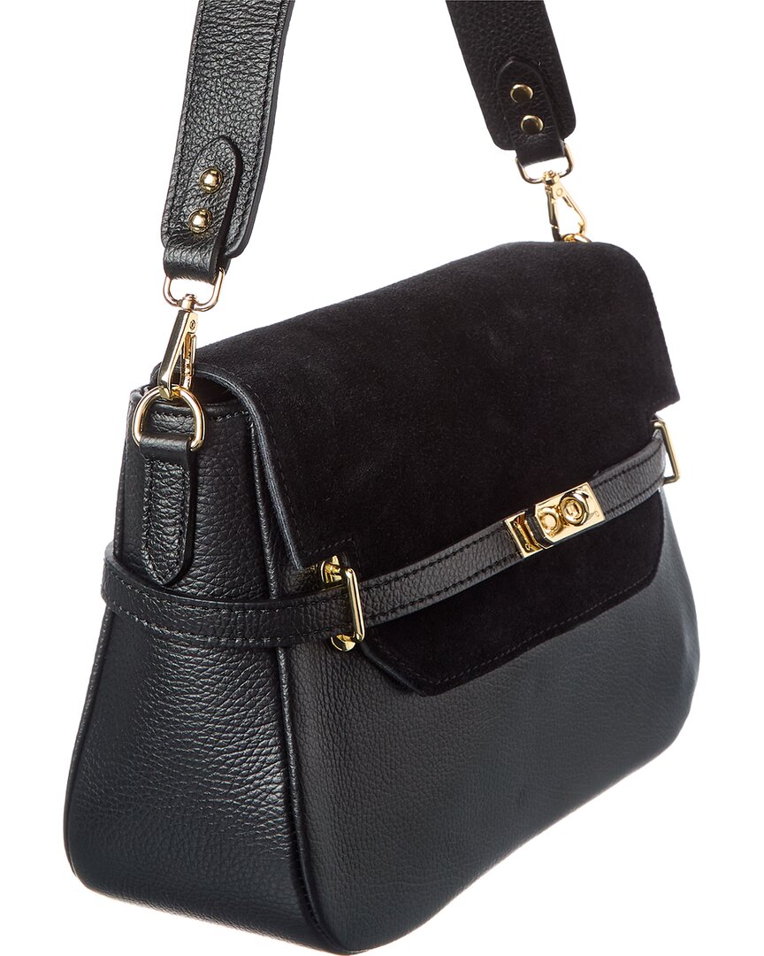 Isabella Rossetti Greta Suede & Leather Handbag