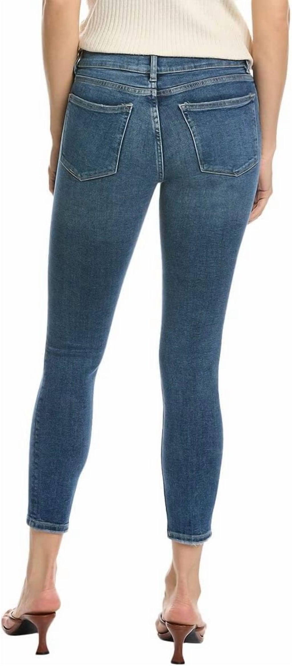 Florence Skinny Midrise Ankle Jeans In Distressed