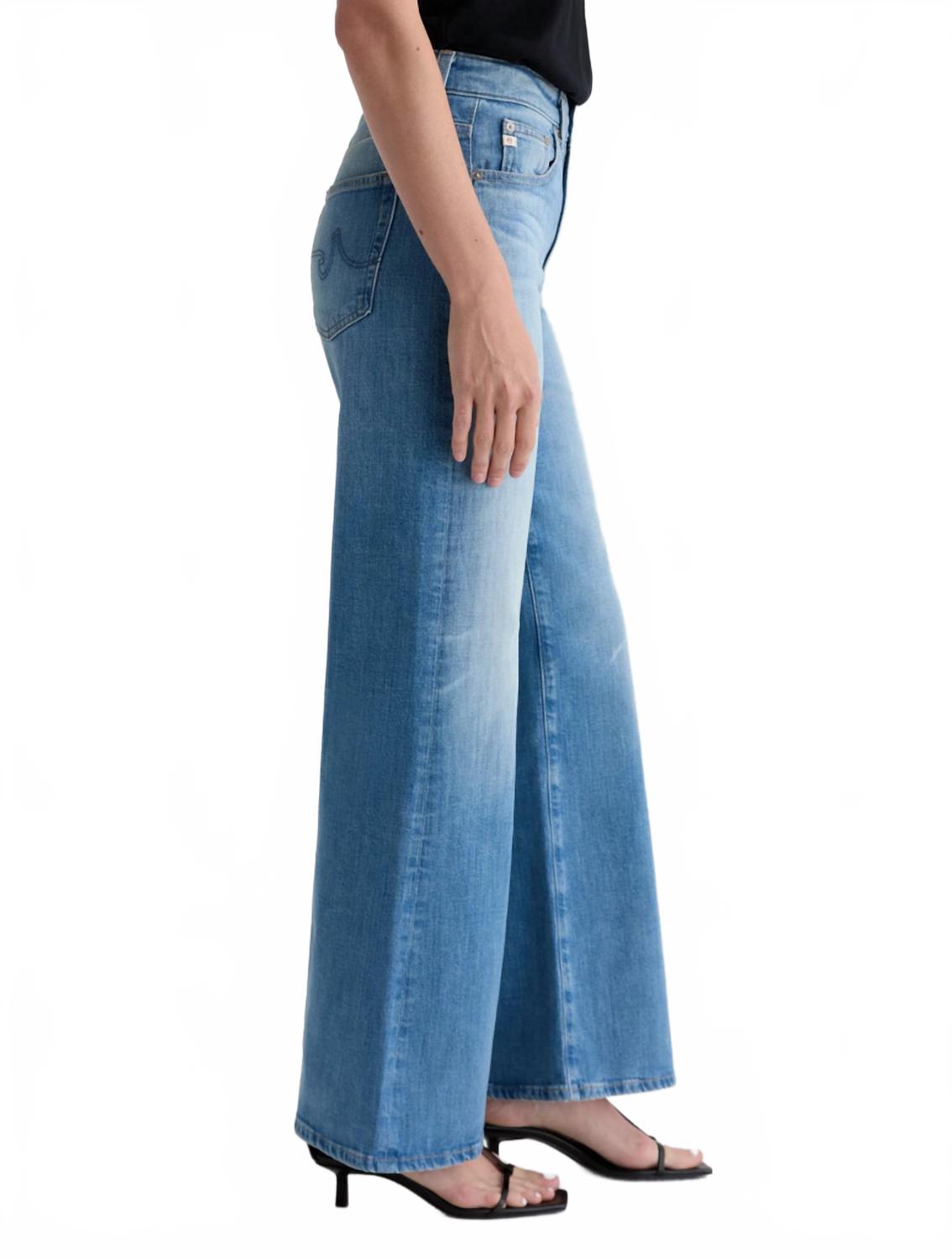 Saige Wide Leg Jeans In Bisou