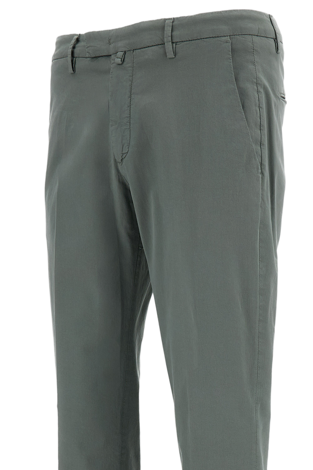 Green Slim Chino Trousers