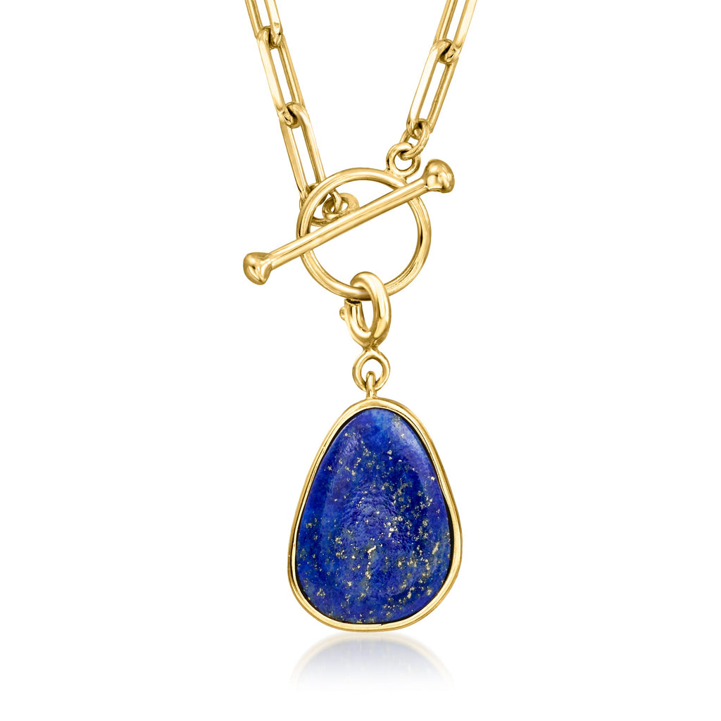 Ross-Simons Lapis Charm in 18kt Gold Over Sterling