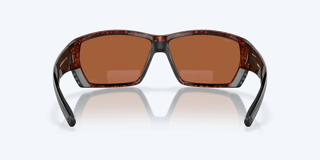 Men's Tuna Alley Reader Rectangular Polarized Sunglasses In Tortoise/green Mirror