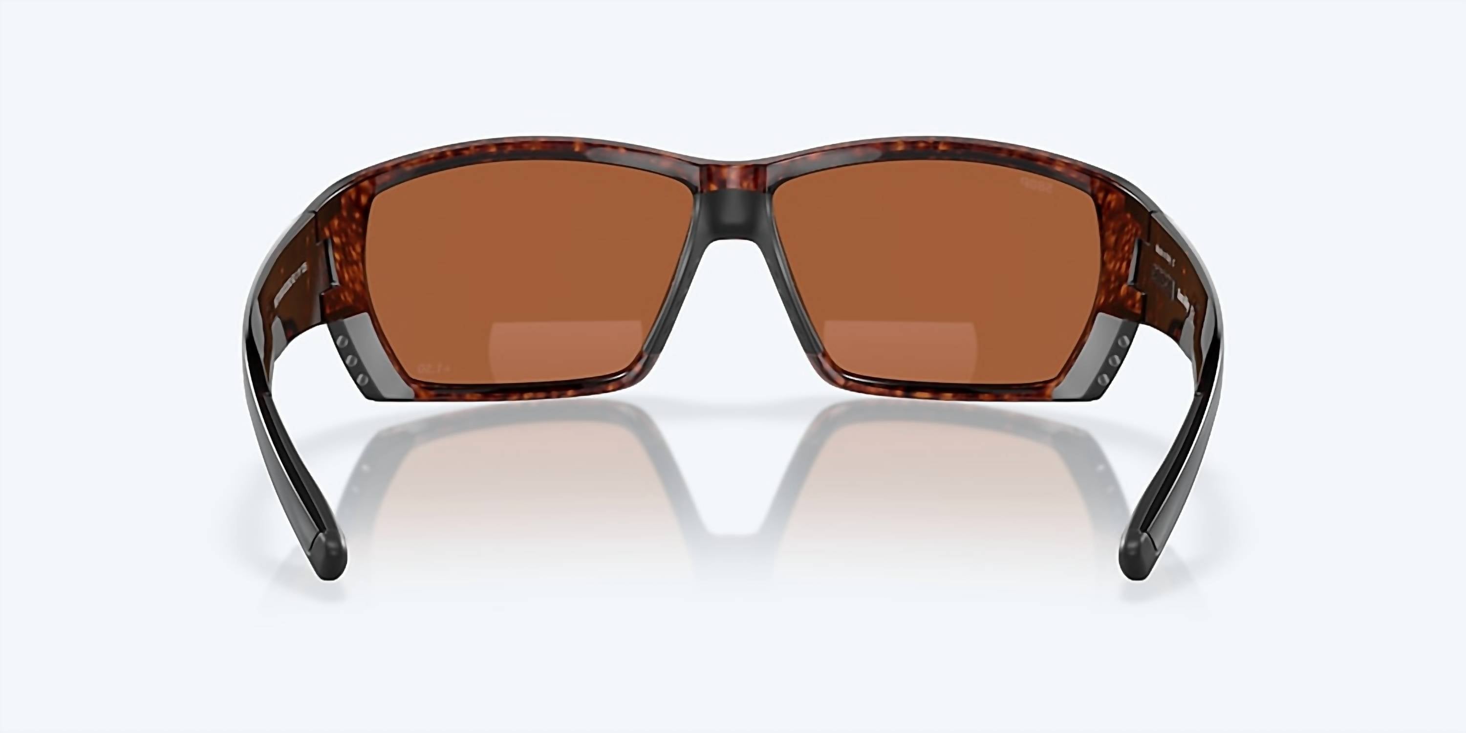 Men's Tuna Alley Reader Rectangular Polarized Sunglasses In Tortoise/green Mirror
