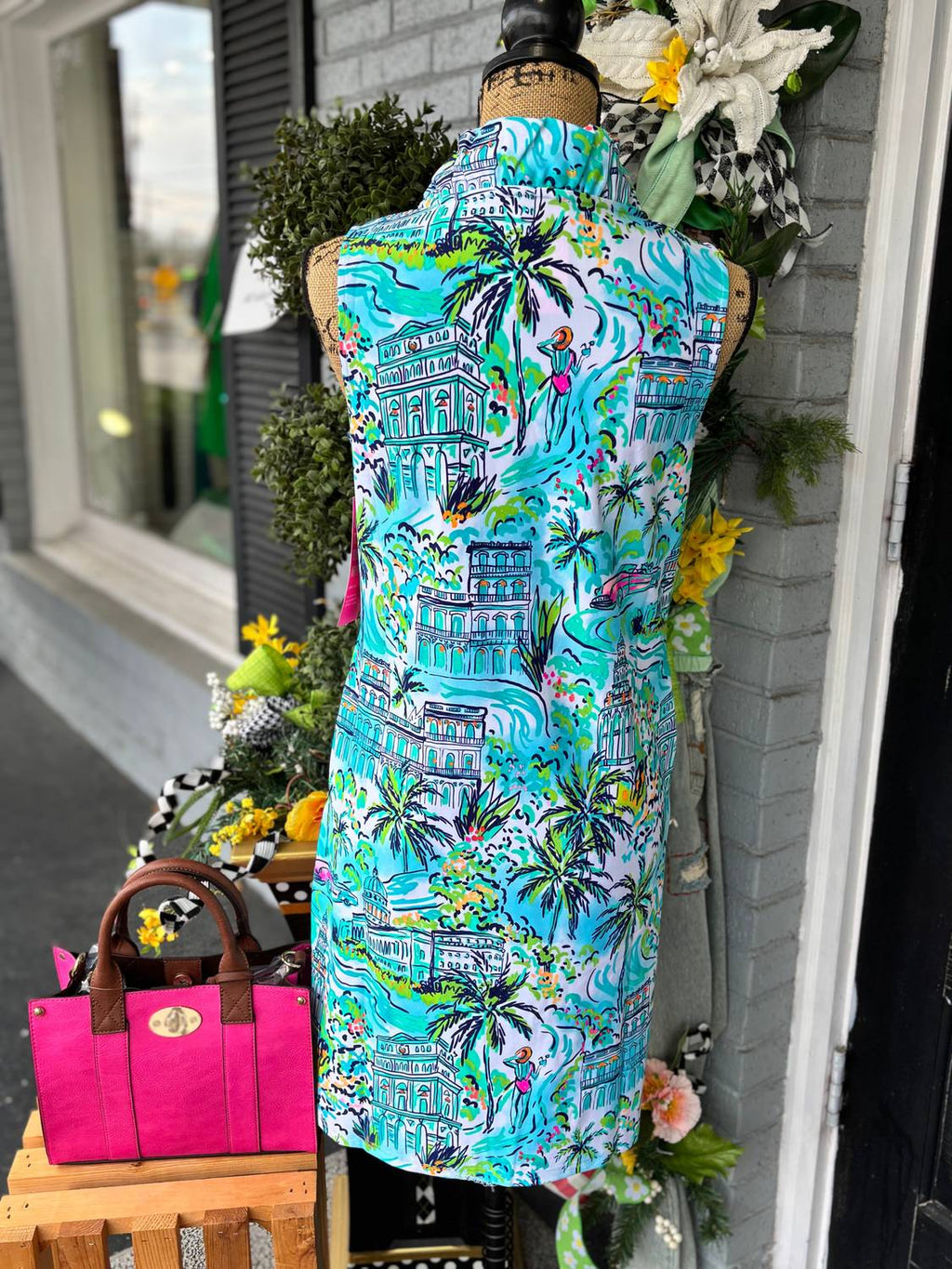 Women's Avery Mini Shift Dress In Golf Print