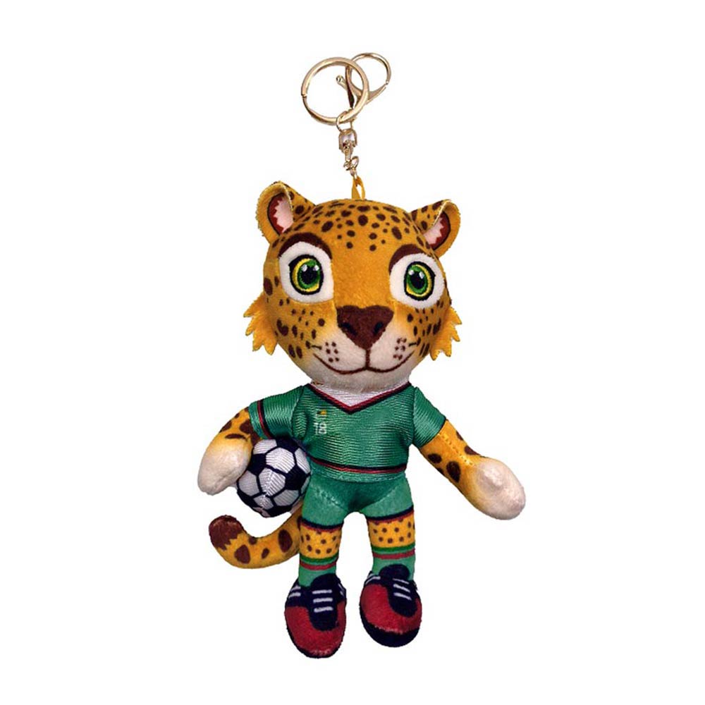 FIFA World Cup 2026 Soccer Mexico Leopard Character Plush Doll Keychain Bag Charm