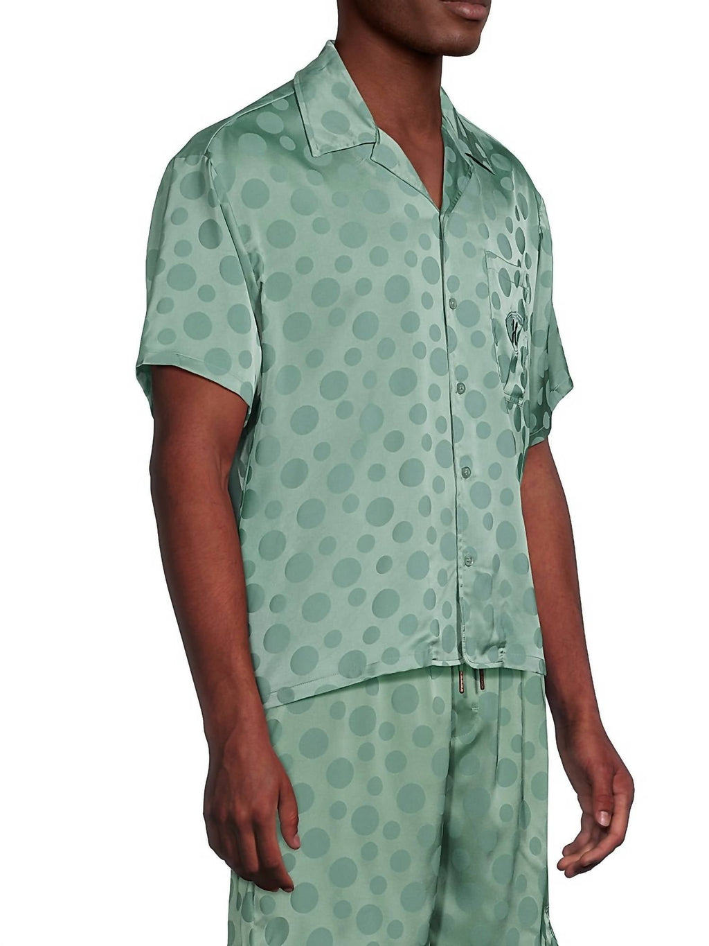 Polka Dot Shirt In Green