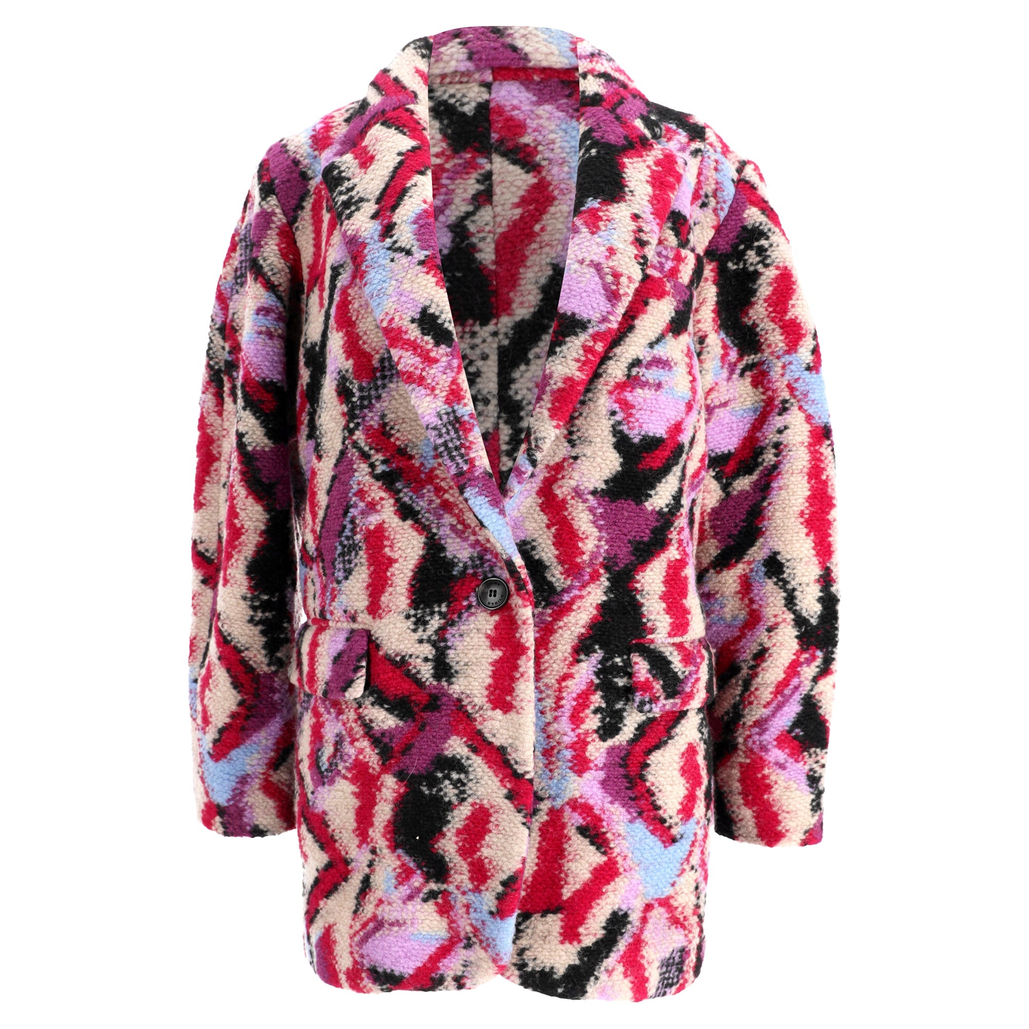 Isabel Marant Étoile Nilinda Fuzzy Jacket in Pink Wool