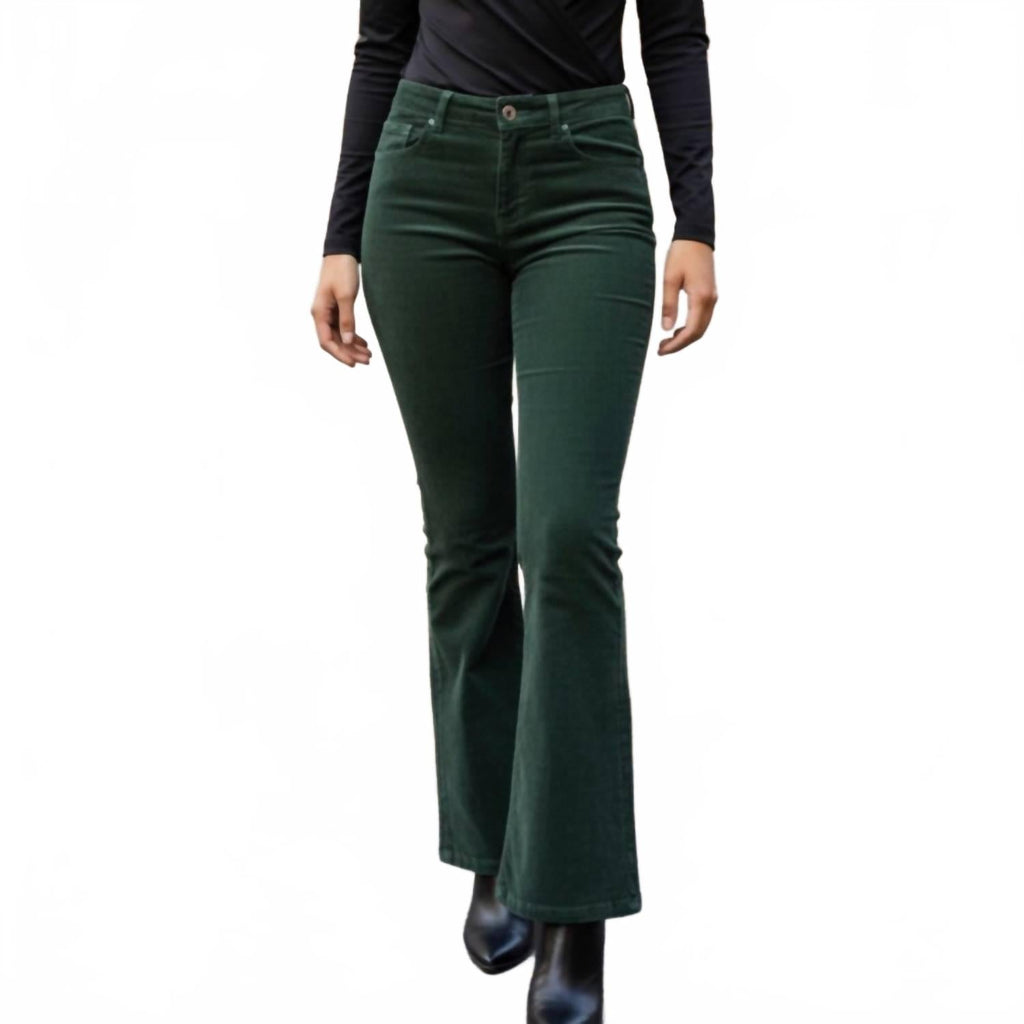 Women's Fairytale Corduroy Flare Pants In Green
