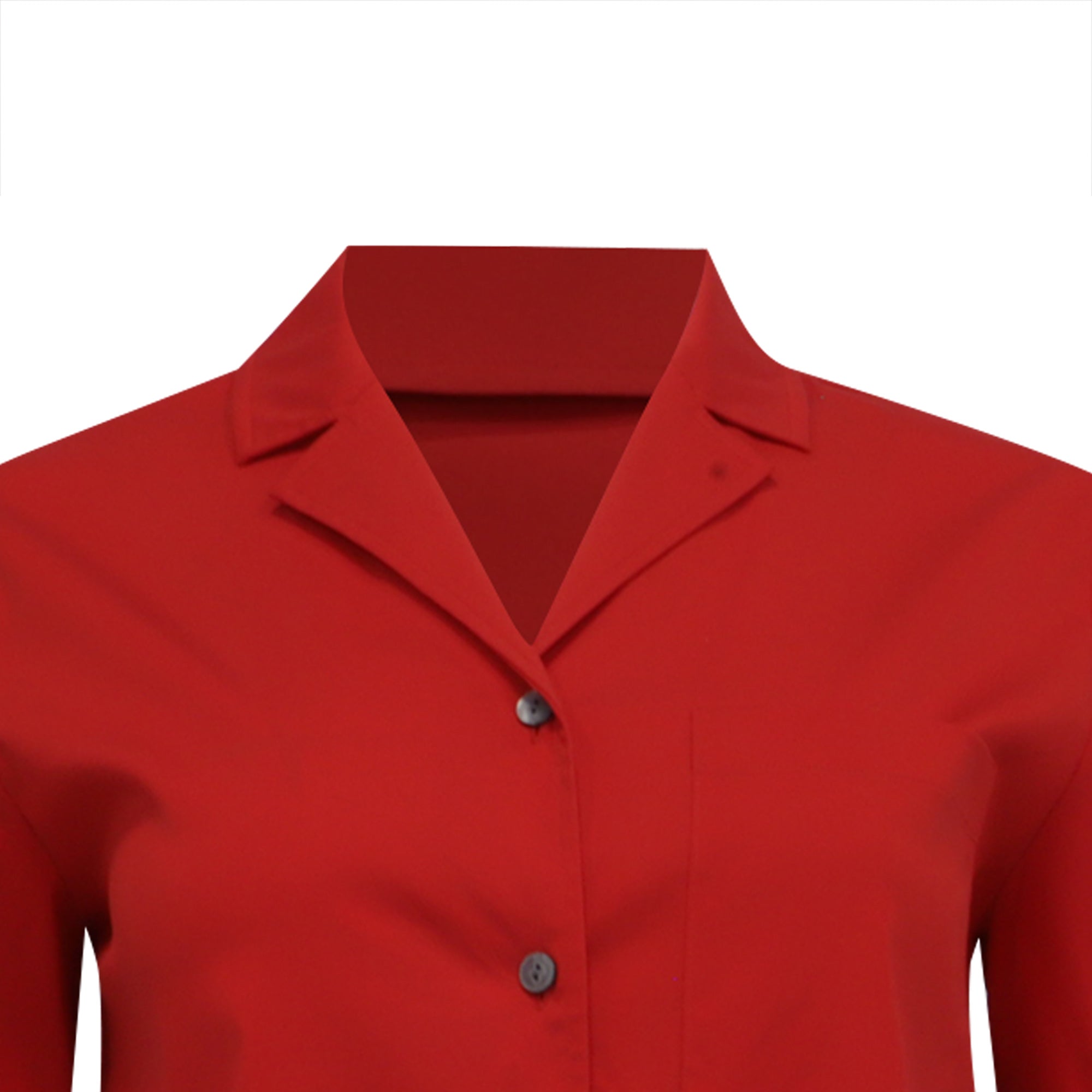 Theory Button-Down Camp Shirt in Red Cotton