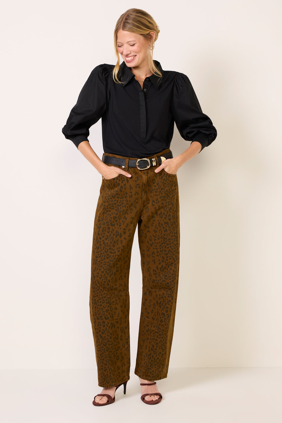 Women's Nelly Mixed Media Top
