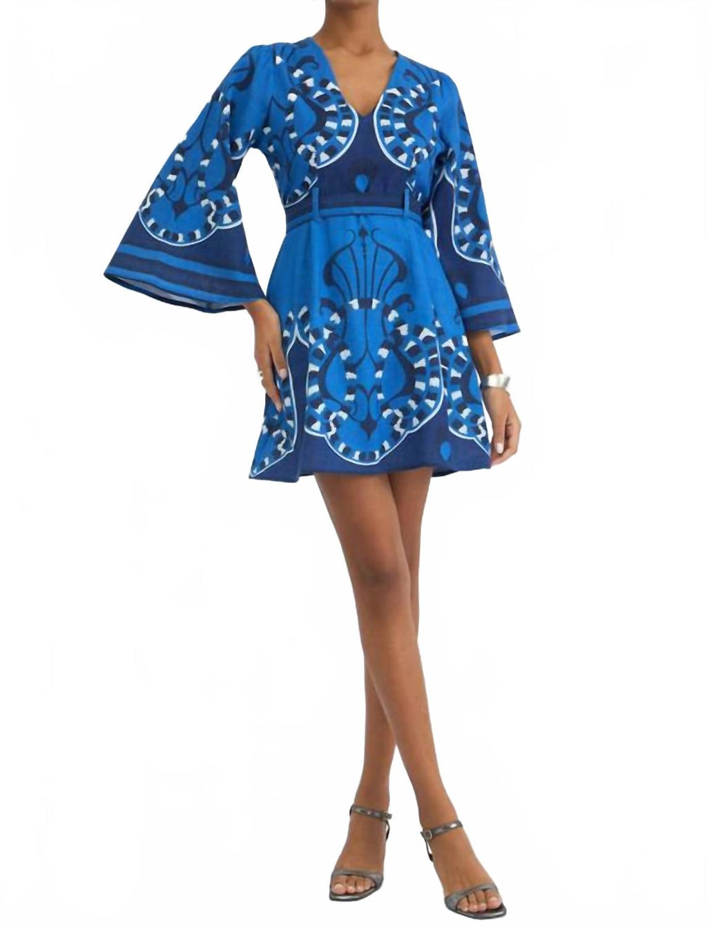 Kennedy Mini Dress In Harbor Azure