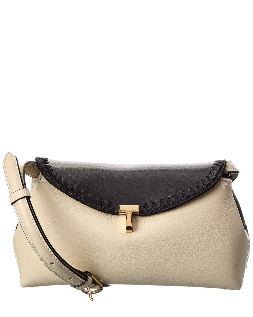 TOTEME T-Lock Embroidered Leather Clutch