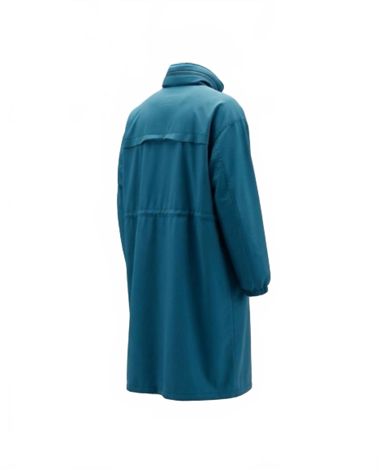 Natasha Full Zip Long Jacket In Aqua