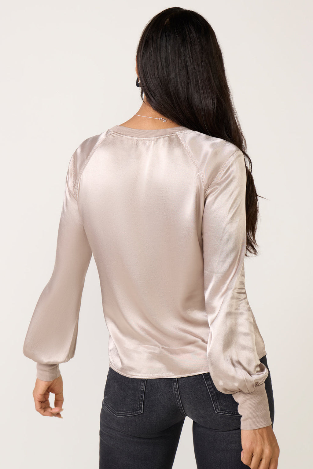 Women's City Satin Long Sleeve Top