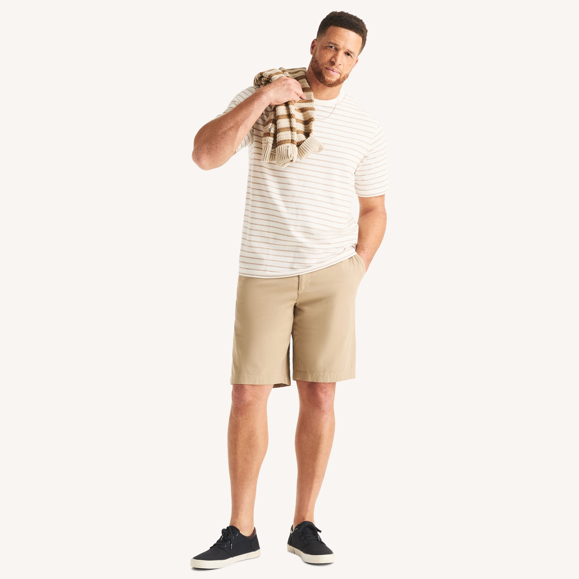 Nautica Big & Tall Seersucker Crewneck T-Shirt
