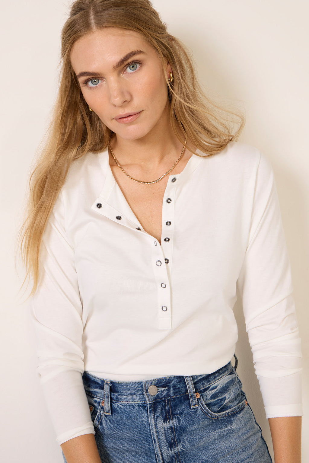 Women's Peyton Henley Long Sleeve Top
