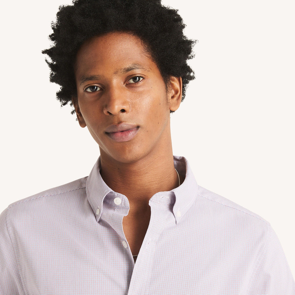 Nautica Mens Slim Fit Wrinkle-Resistant Checkered Shirt