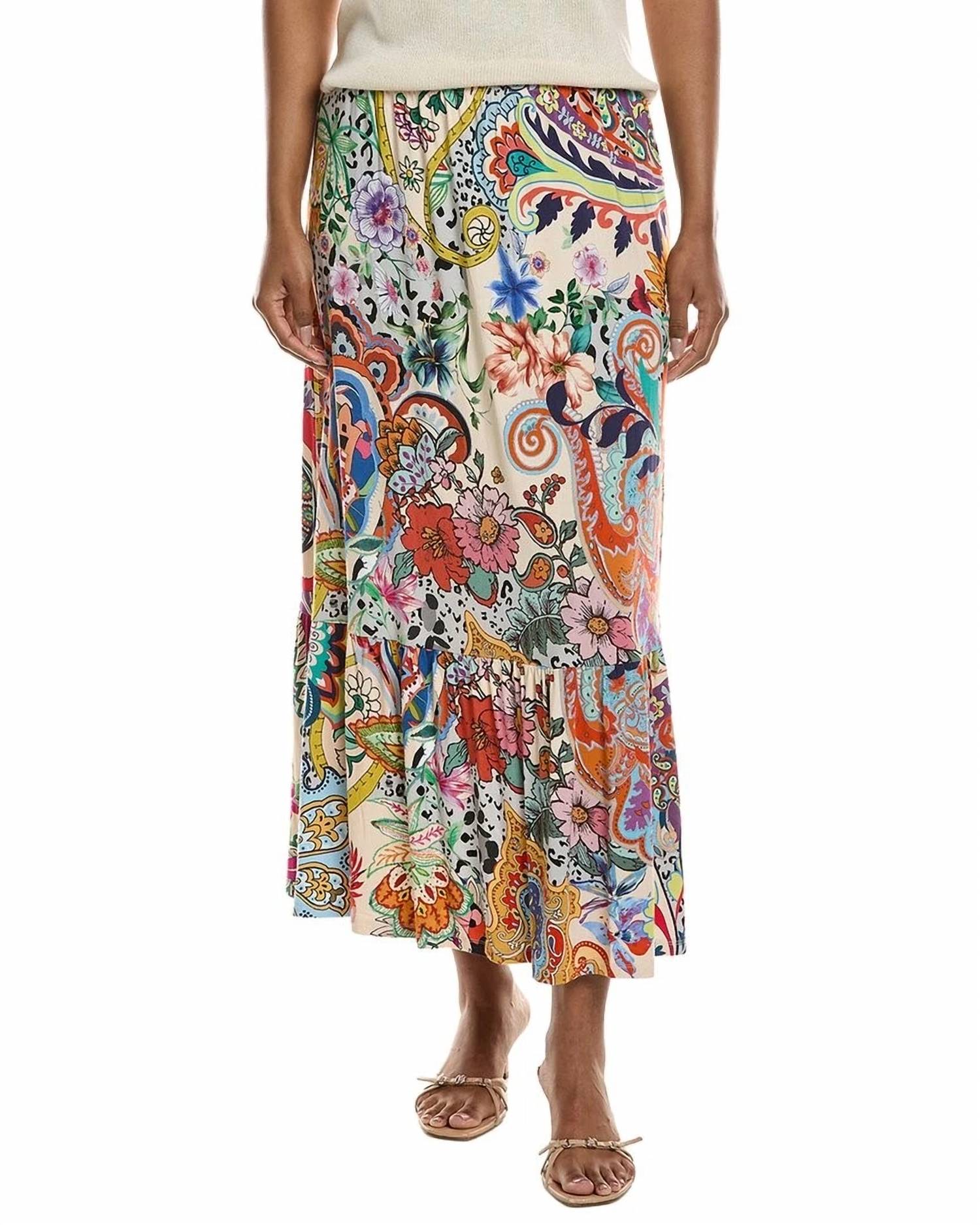 Janie Favorite Single Tiered Skirt In Amanda Amazing
