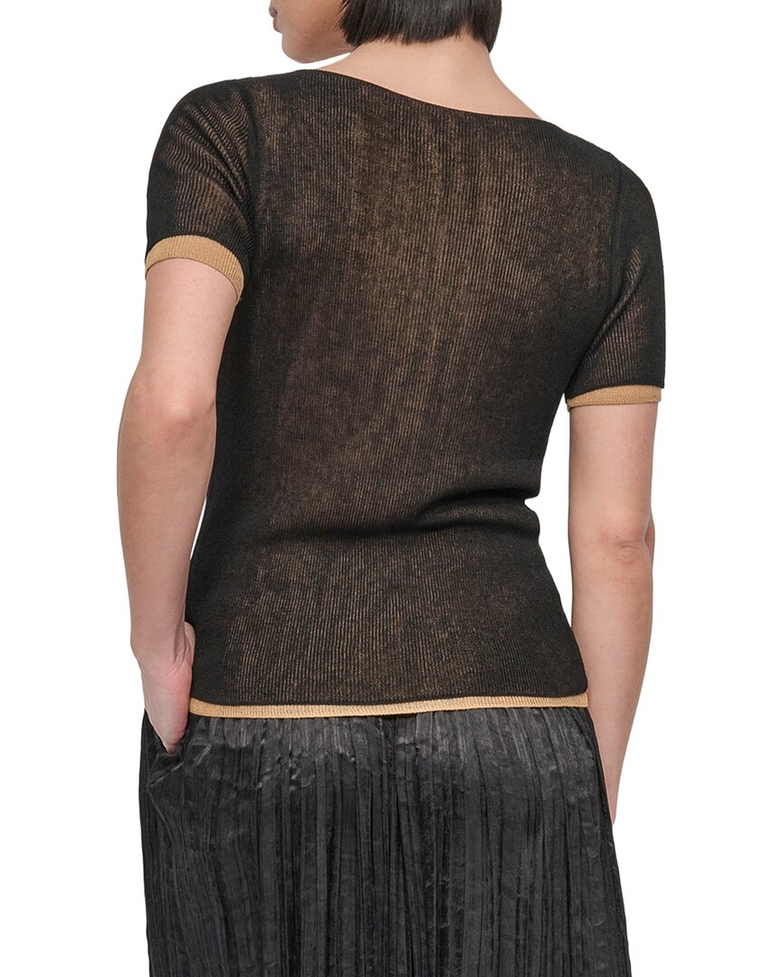 DKNY Contrast Layered Top