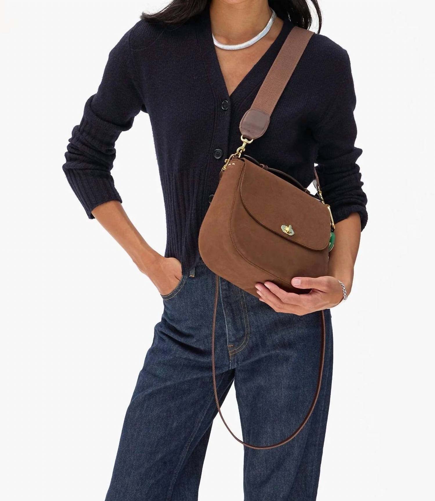 Women's Turnlock Louis With Top Handle Bag In Chocolate