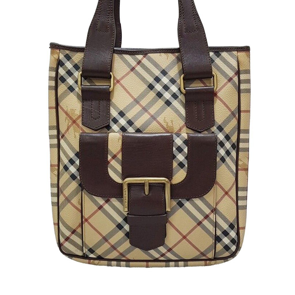 Buckled Check Shoulder Bag