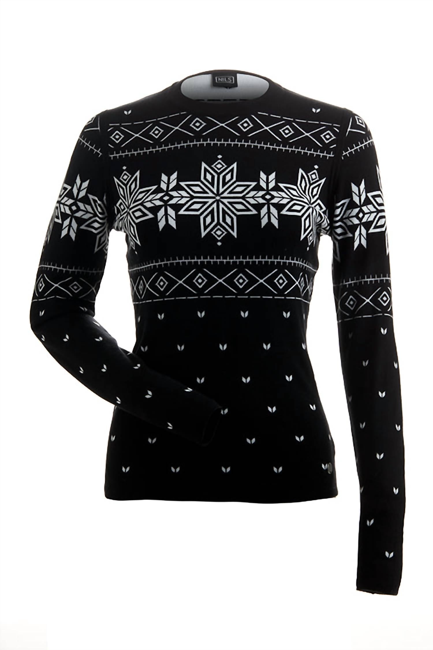 Women's Matterhorn Ski Sweater In Black/white