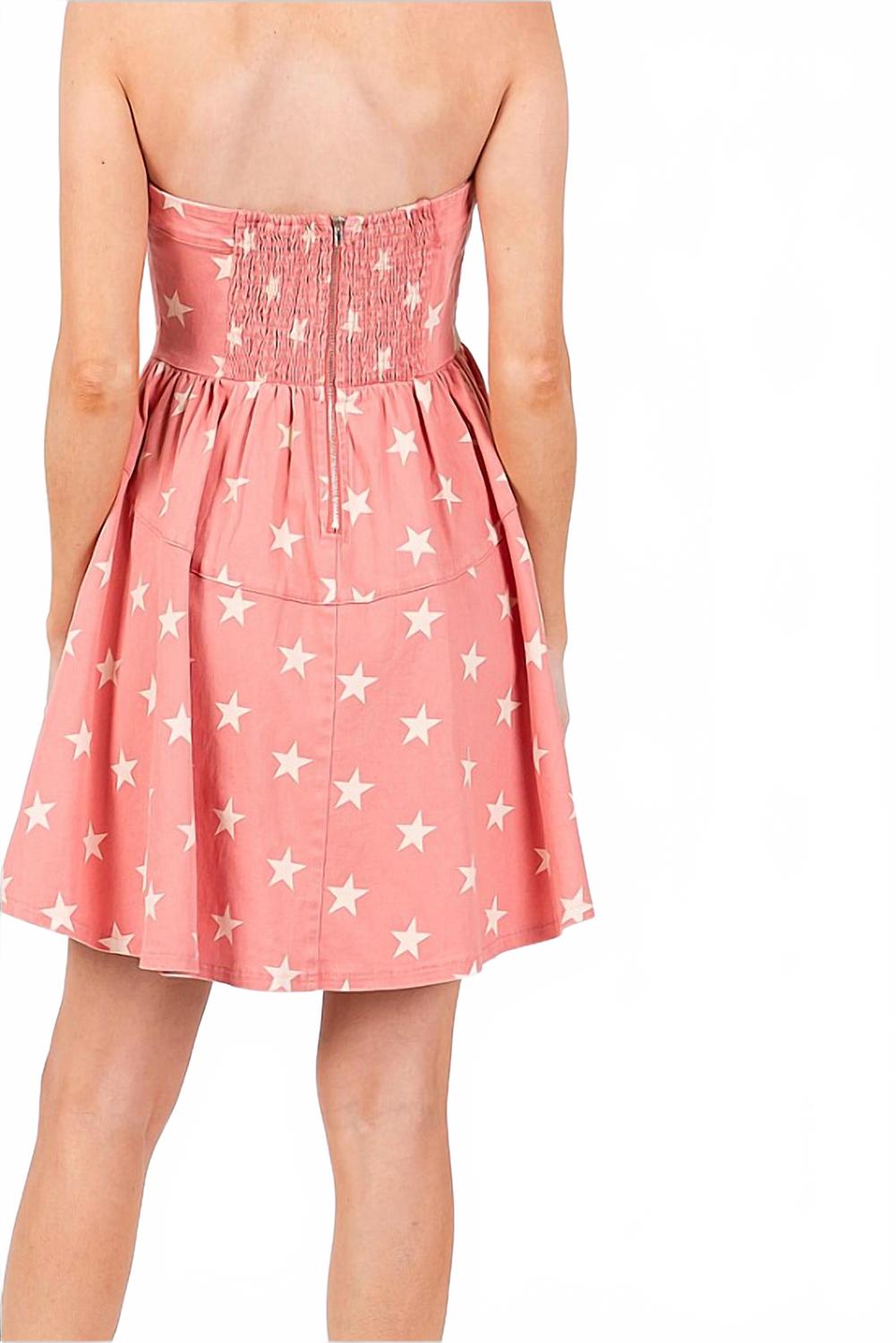 Women's Starlight Denim Mini Dress In Pink