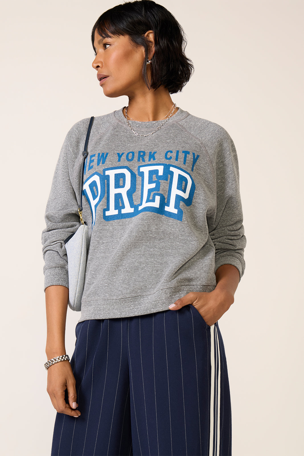 Women's NYC Prep Raglan Crew Sweatshirt