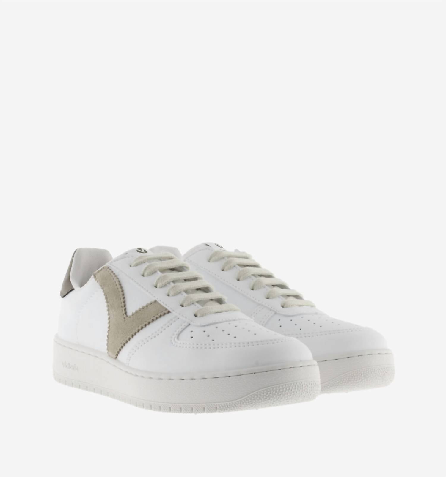 Men's Low-Top Lace-Up Sneakers In Taupe