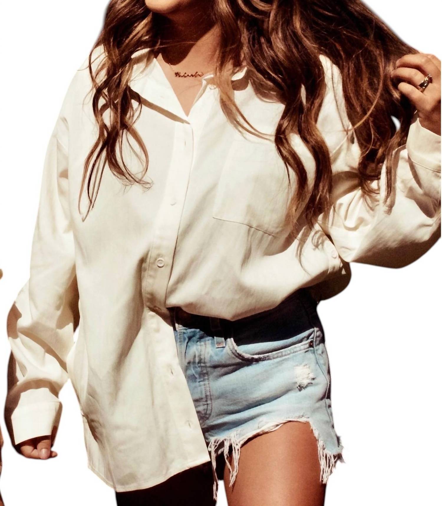 Ciao Long Sleeve Shirt In Ivory