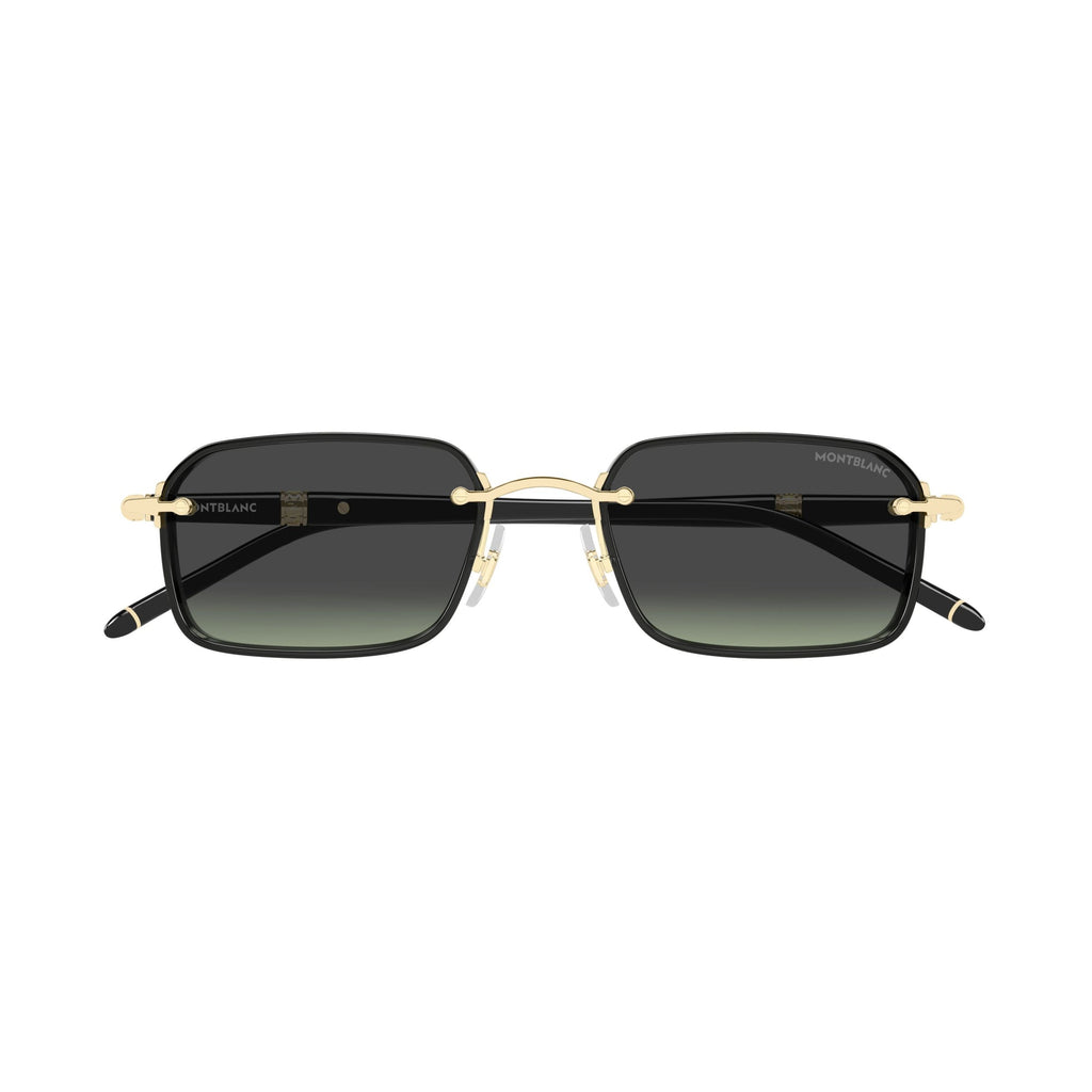 Rectangular Frame Sunglasses With Gold-Toned Accents