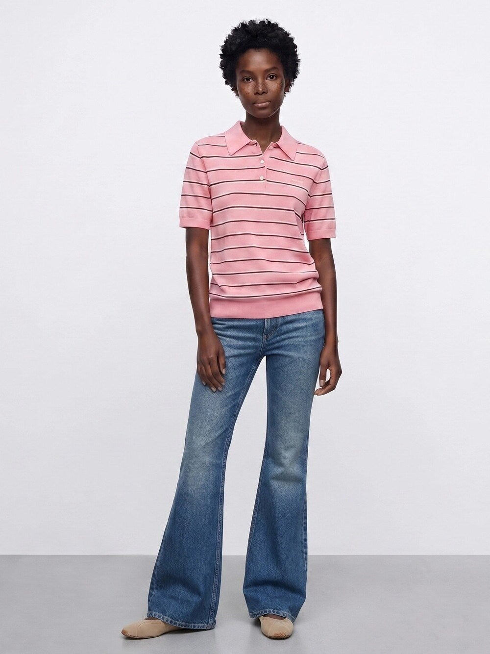Miu Miu Women Striped Polo Shirt