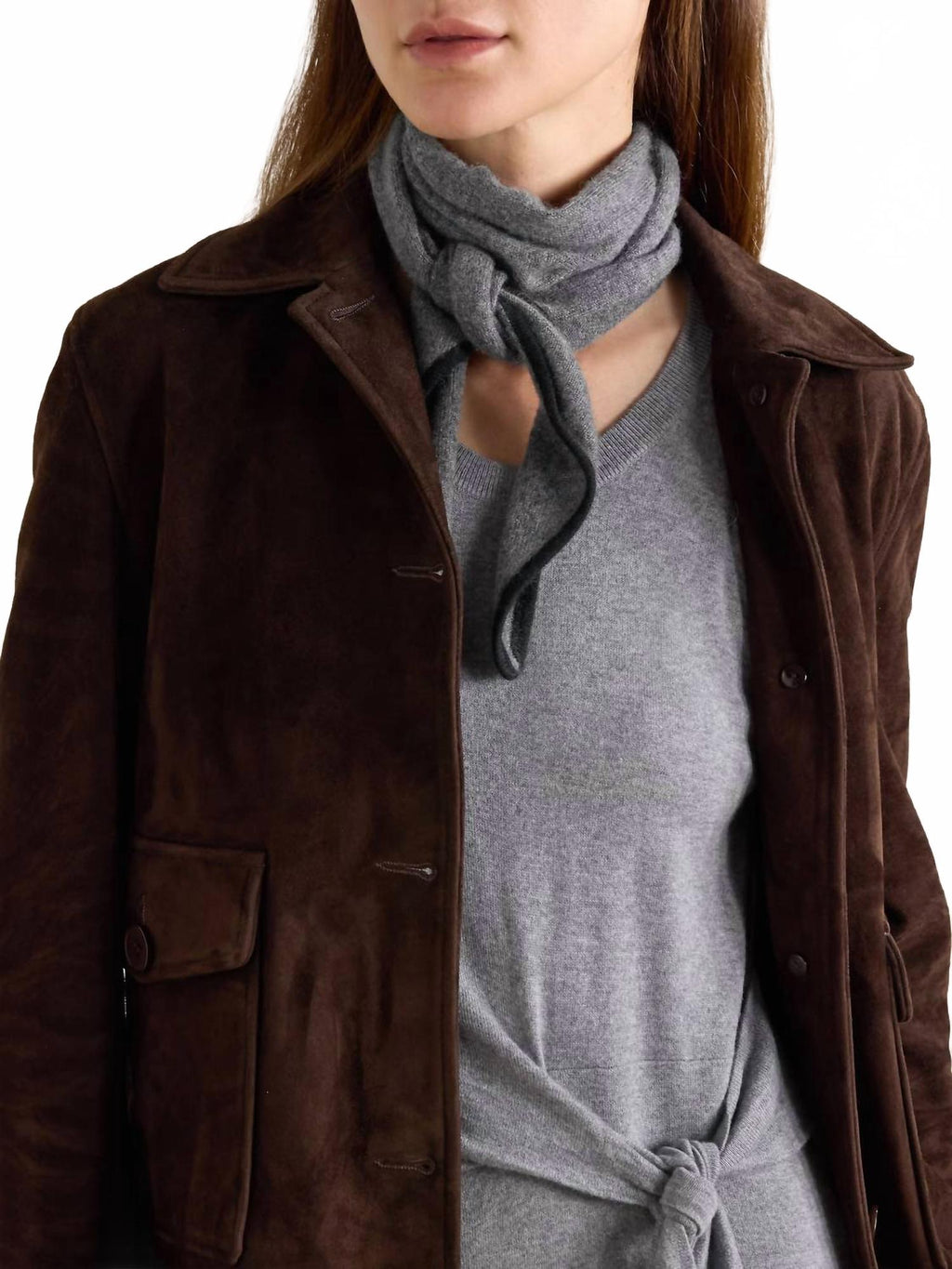 Women's Chelsea Scarf In Graphite Black