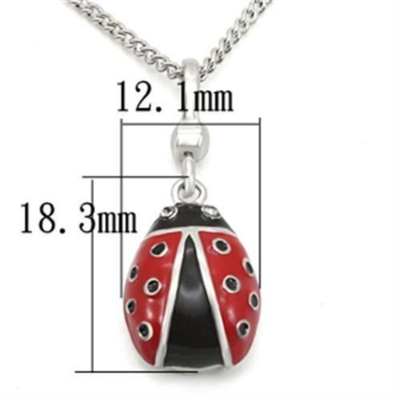 Silver 925 Sterling Silver Chain Pendant with Top Grade Crystal in Black Diamond