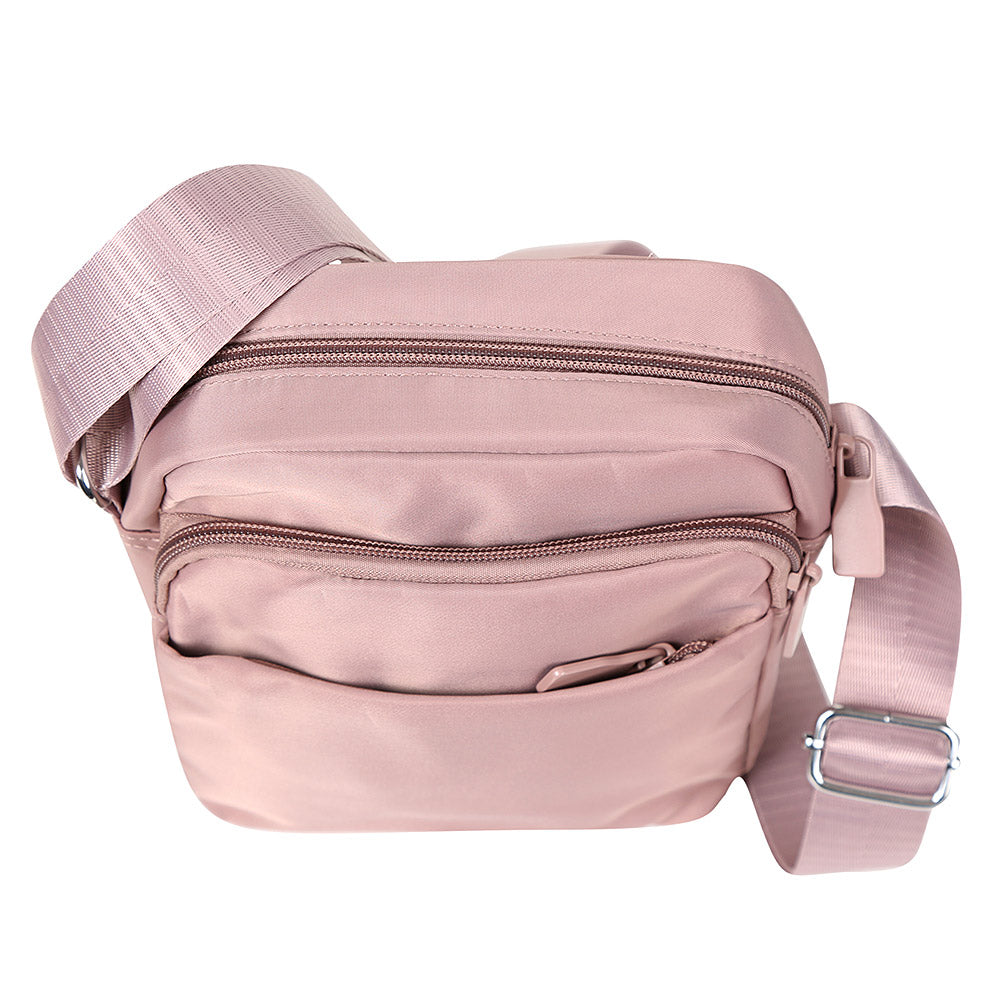 Compact Solid Multi Pocket Crossbody Bag